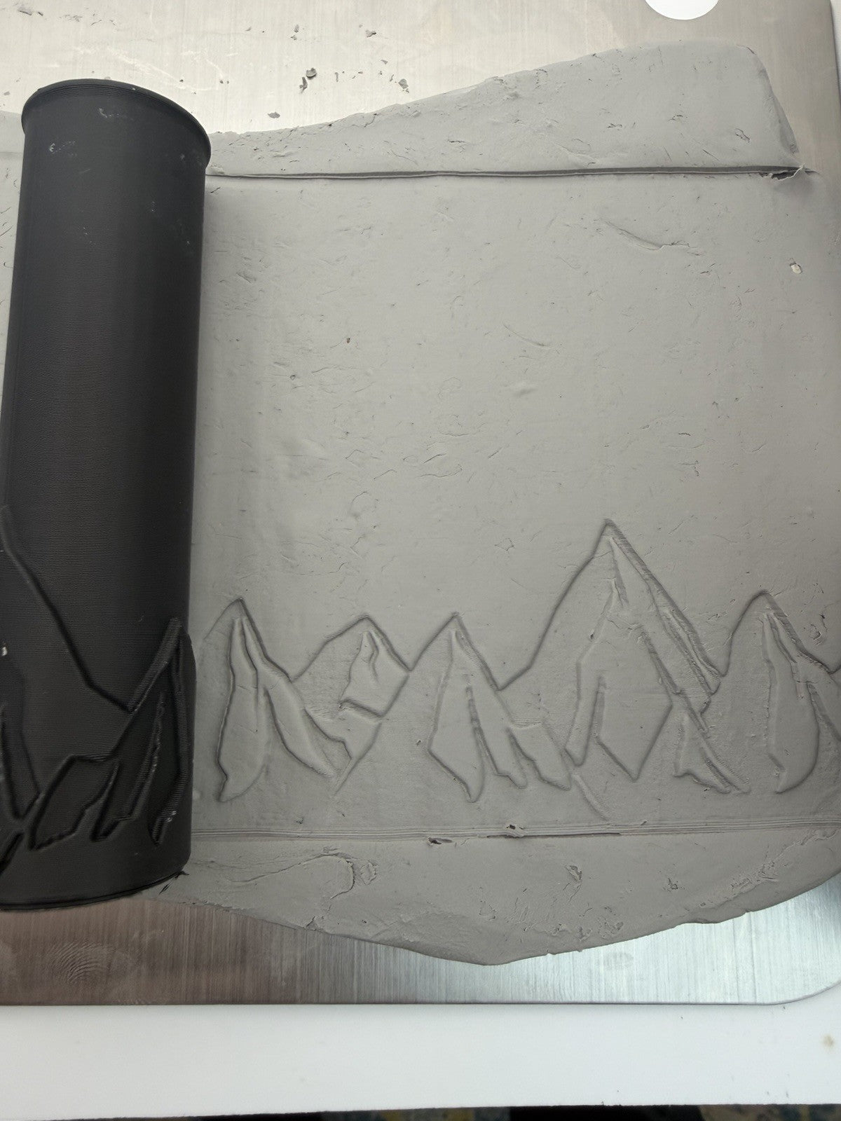 Mountain Emboss & Deboss Texture Roller Pair No. 15