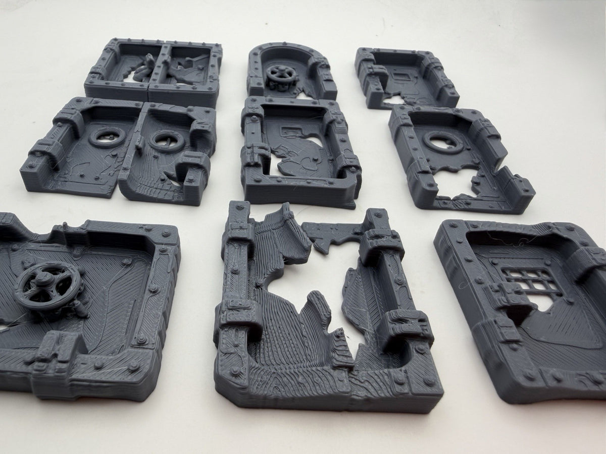 Damaged Industrial Wall Panels Sci-Fi Tabletop Terrain 28mm 32mm RPG