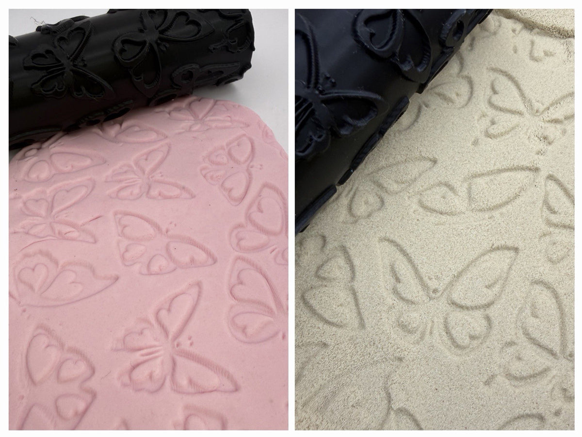 Butterfly Emboss & Deboss Texture Roller Pair No. 2