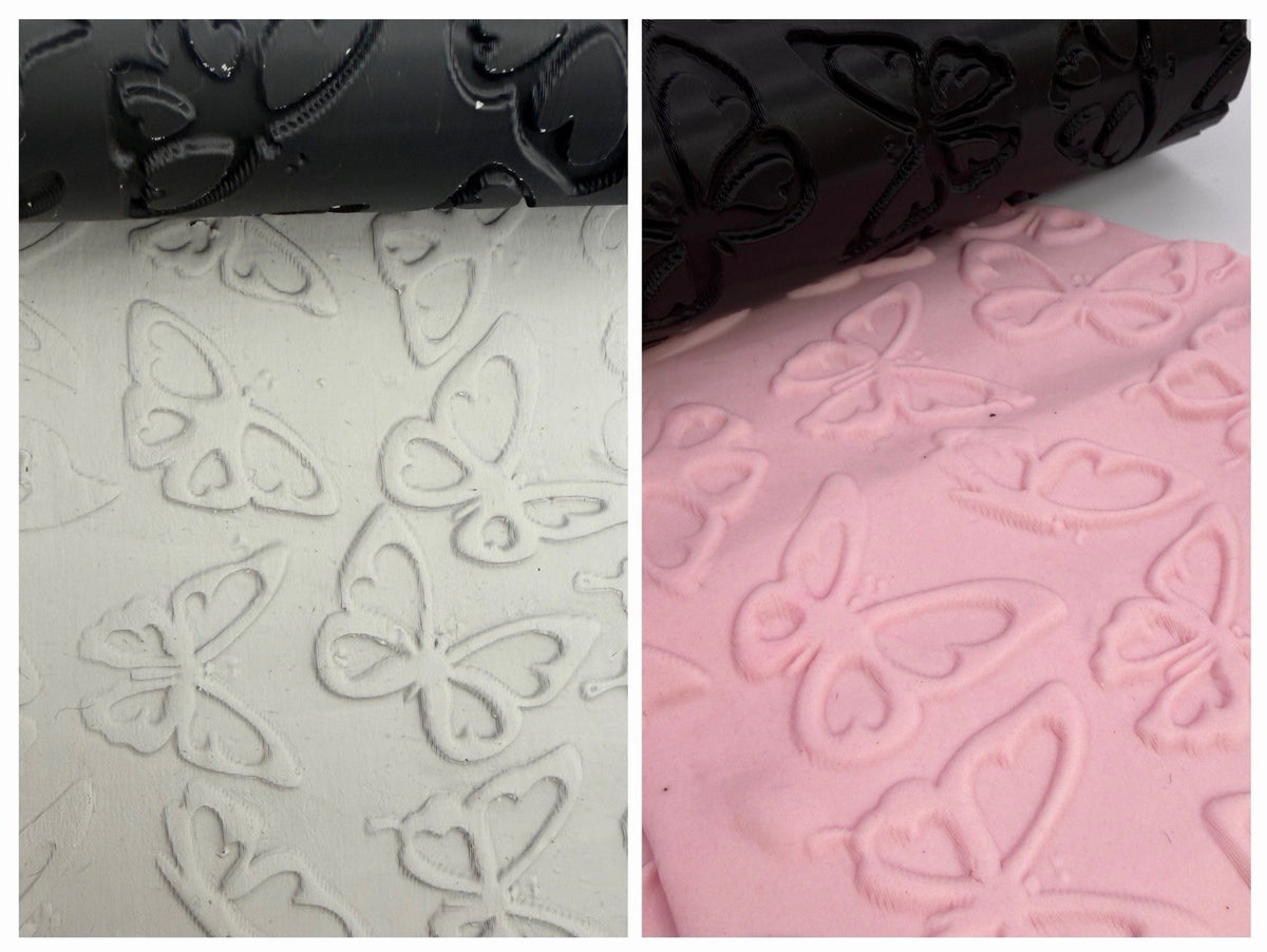 Butterfly Emboss & Deboss Texture Roller Pair No. 2