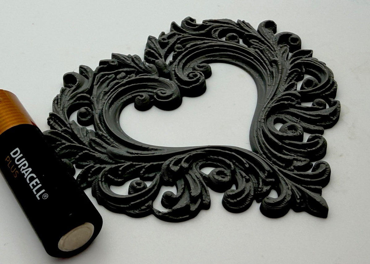 Ornate Heart Furniture Applique Decorative Frieze Baroque Scrollwork Style 5