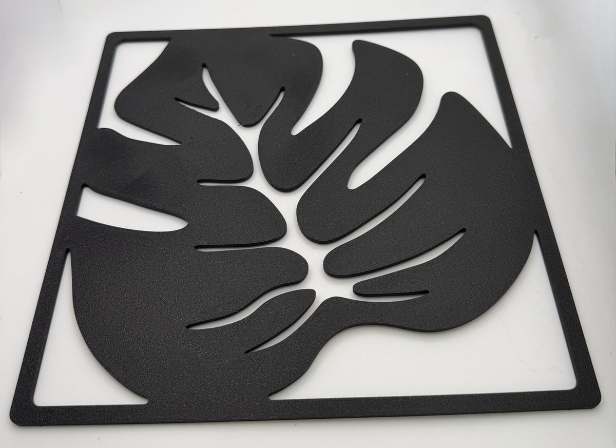 3D Printed Monstera Leaf Wall Art Panels