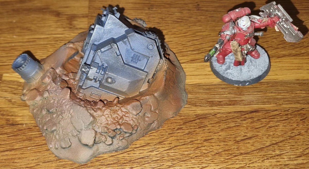 Destroyed Siege Tank Wreck Terrain