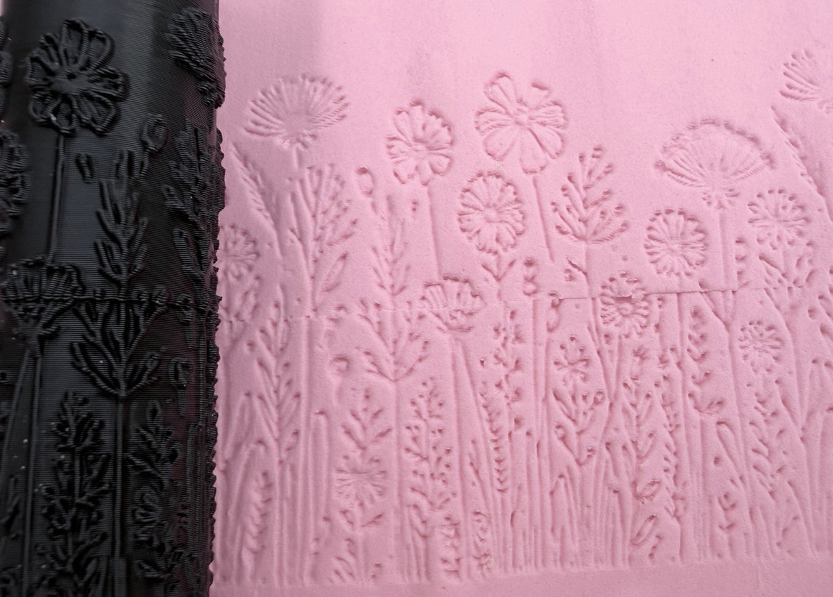 Wildflower Meadow Emboss & Deboss Texture Roller Pair No. 30