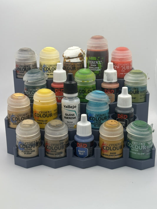 Modular Paint Rack Full Setup - 4x 5x4 Modules + Corner Unit