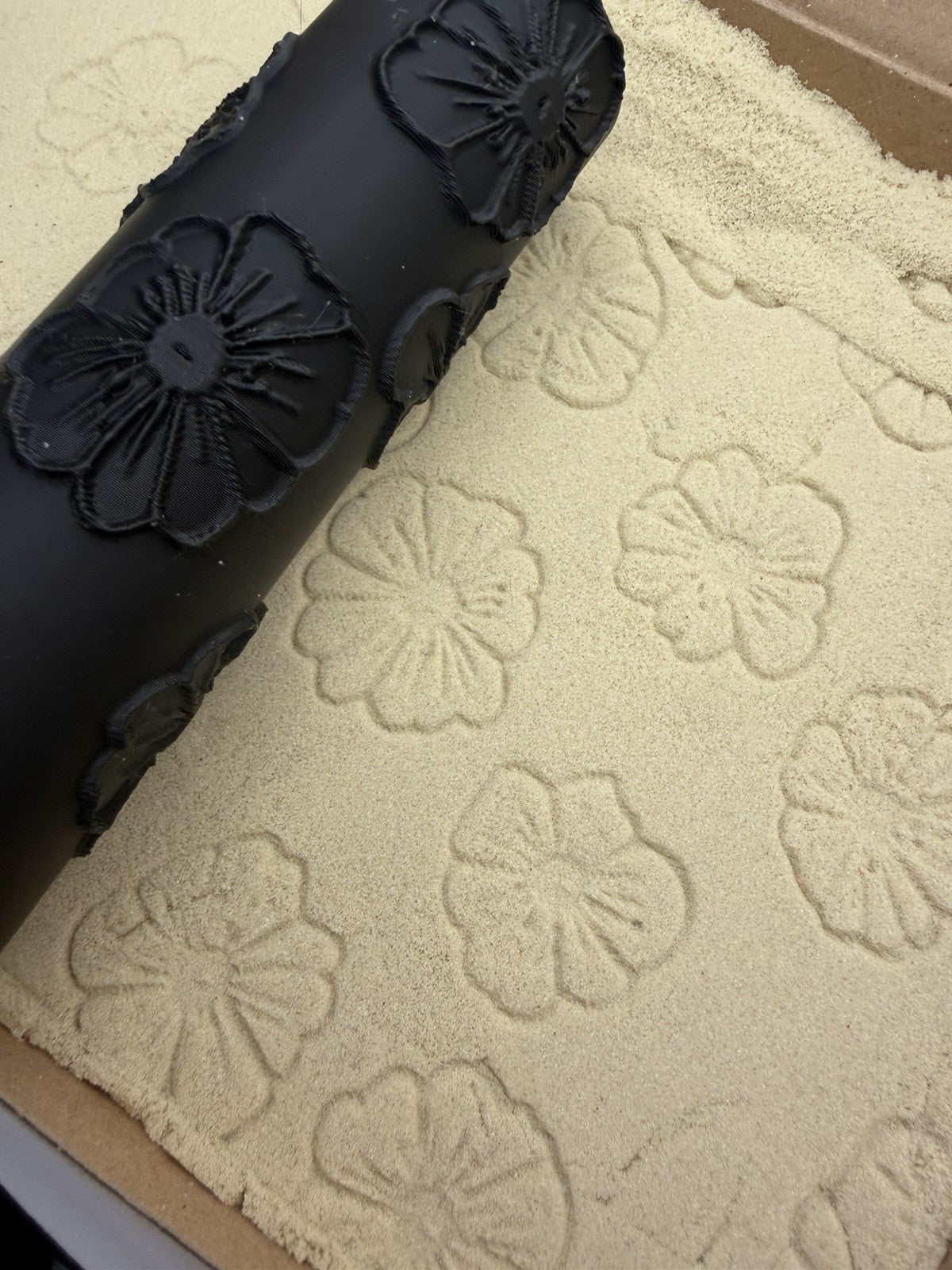 Flower Emboss & Deboss Texture Roller Pair No. 1