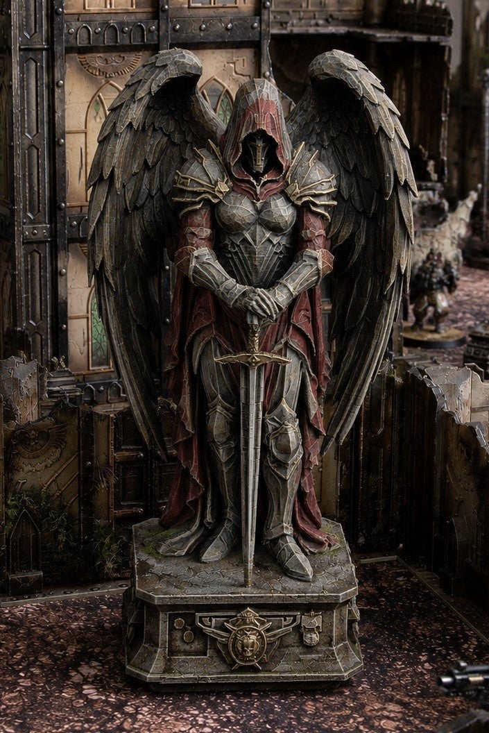 Large Winged Gothic Statue
