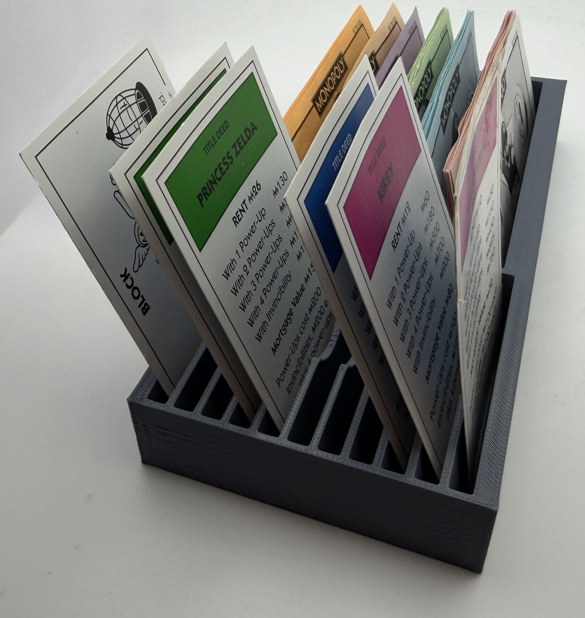 Personalised Player Organiser Tray - Money & Property Card Holder