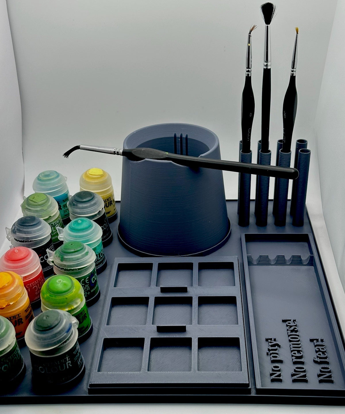 Miniature Painting Workstation with Wet Palette & Dropper Holder