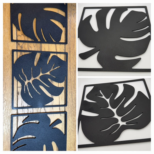 3D Printed Monstera Leaf Wall Art Panels
