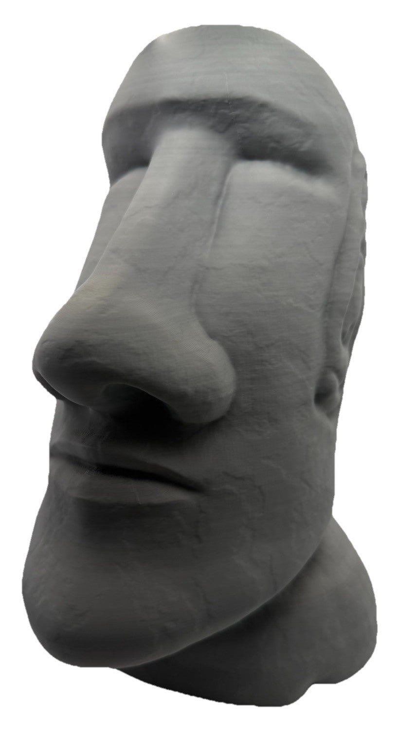 Moai Headphone Stand Easter Island Statue Headset Holder Desk Display Grey