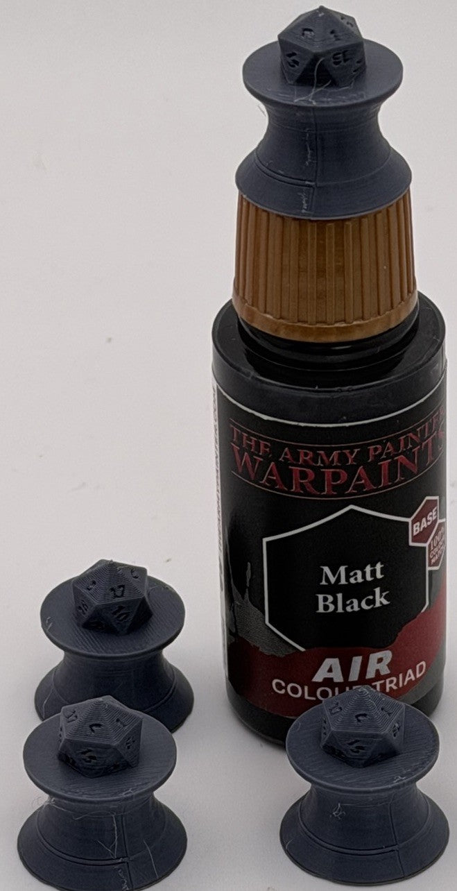D20 Paint Cap Swatches for Vallejo & Army Painter Dropper Bottles