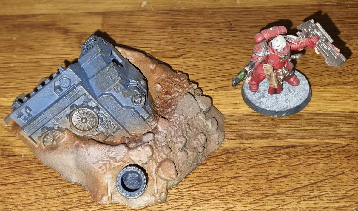 Destroyed Siege Tank Wreck Terrain