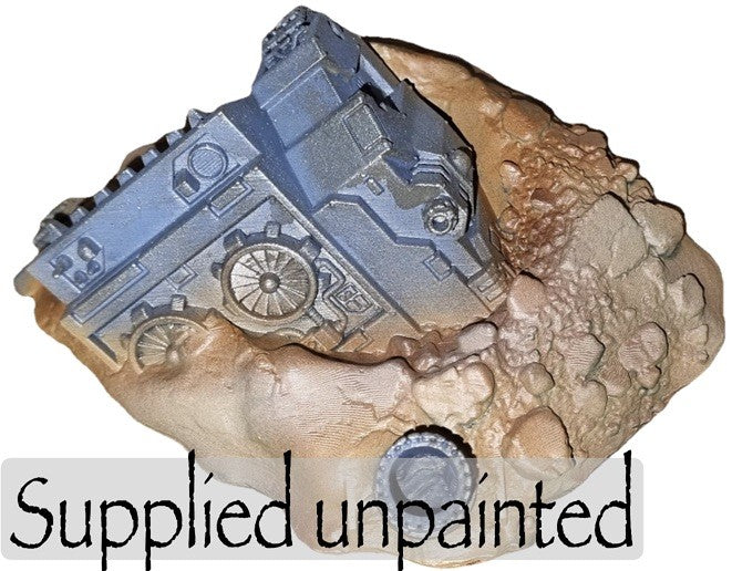 Destroyed Siege Tank Wreck Terrain
