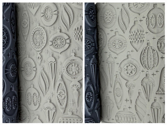 Christmas Baubles Emboss & Deboss Texture Roller Pair No. 34
