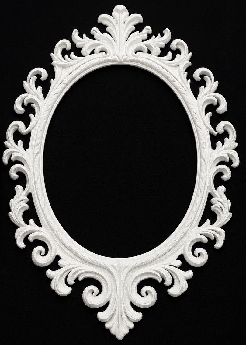 Ornate Oval Furniture Applique Decorative Frieze Baroque Scrollwork Style 6