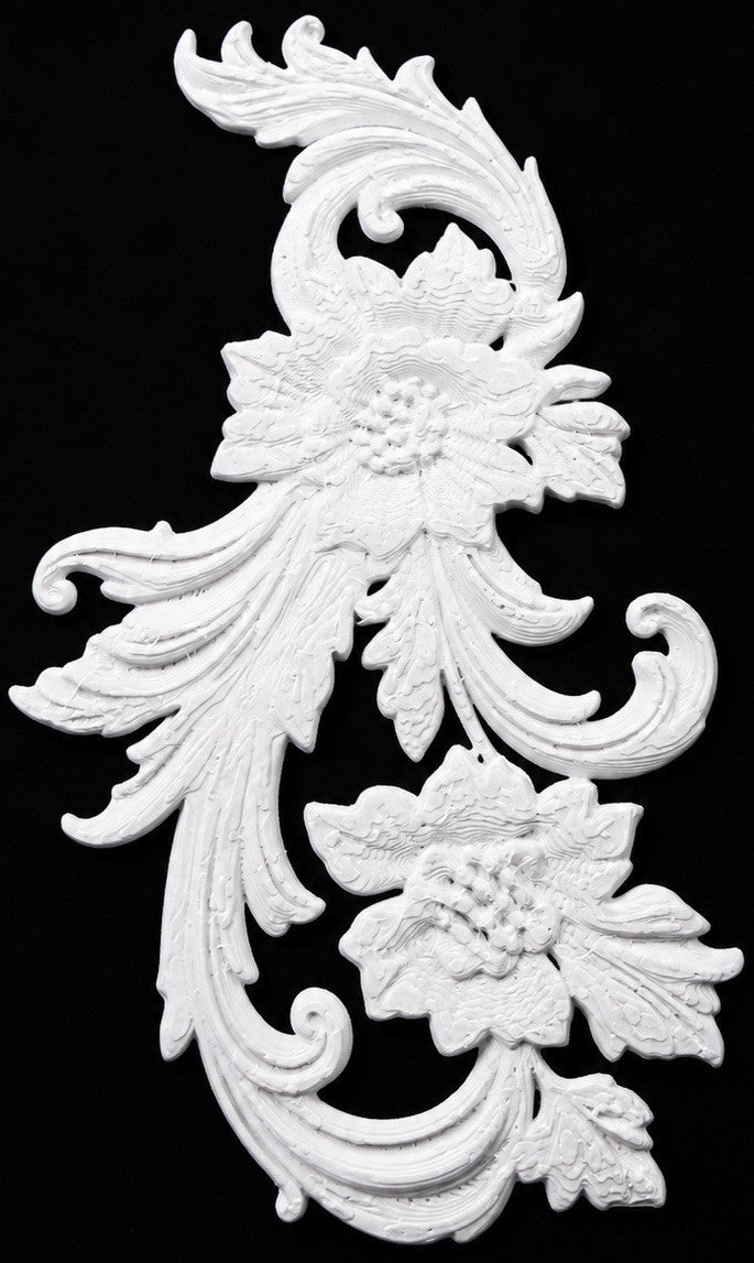 Ornate Floral Furniture Applique Decorative Frieze Baroque Scrollwork Style 7
