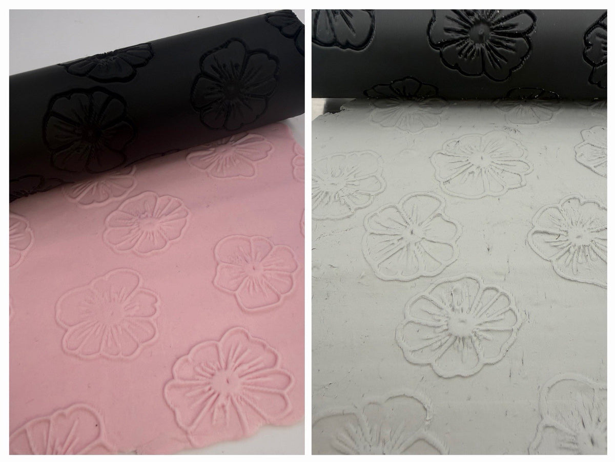 Flower Emboss & Deboss Texture Roller Pair No. 1
