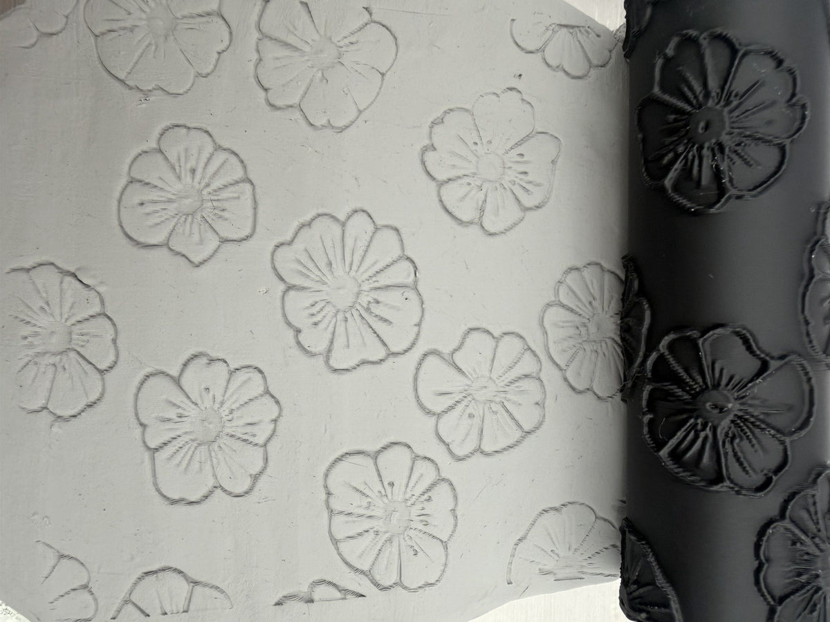 Flower Emboss & Deboss Texture Roller Pair No. 1