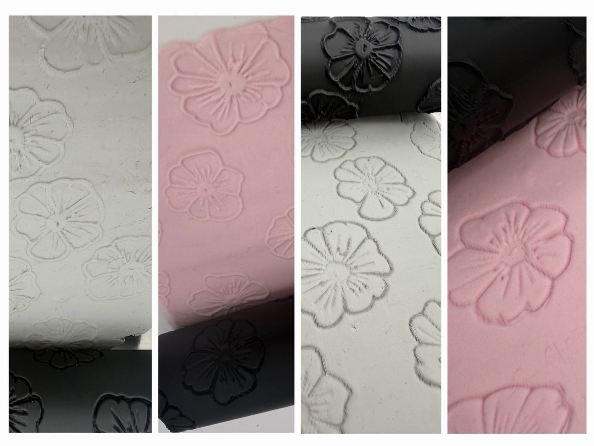 Flower Emboss & Deboss Texture Roller Pair No. 1