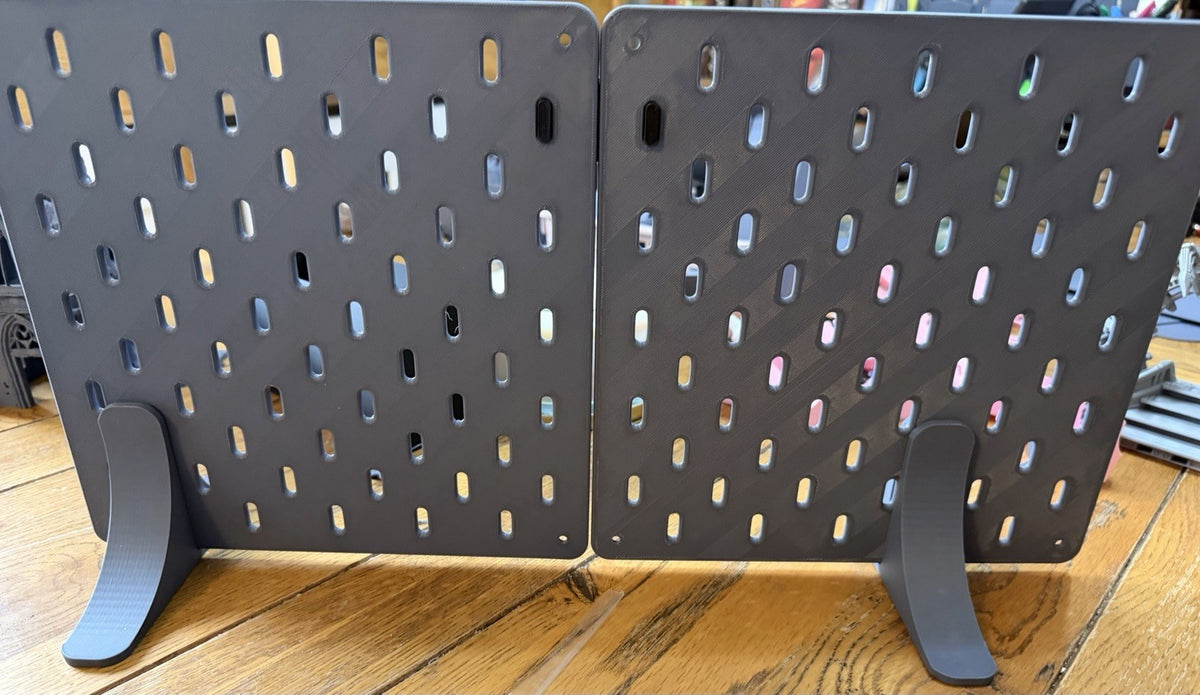 Freestanding Pegboard Paint Station