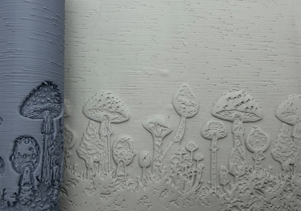 Mushroom Forest Emboss & Deboss Texture Roller Pair No. 35