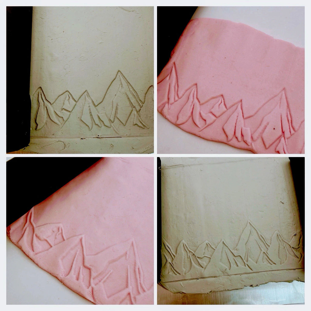 Mountain Emboss & Deboss Texture Roller Pair No. 15