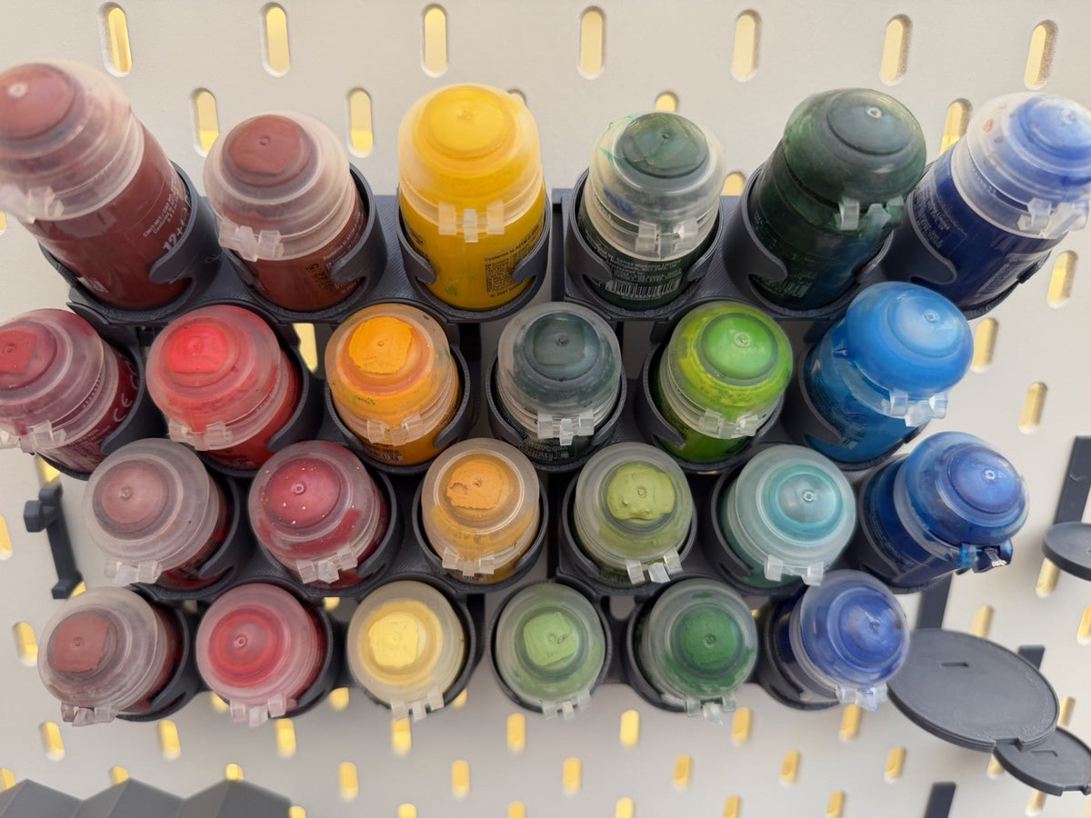 24 Pot Paint Rack for IKEA SKADIS Pegboard