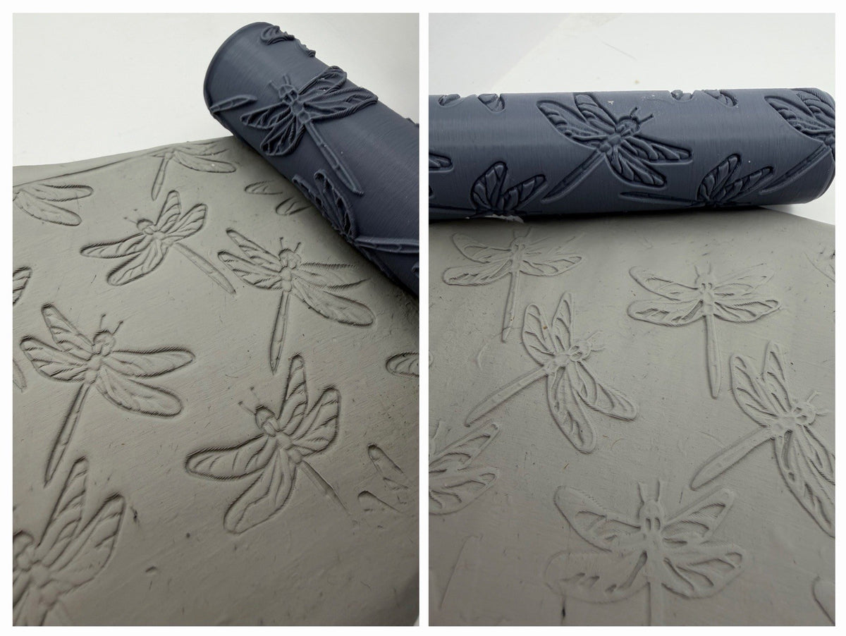 Dragonfly Emboss & Deboss Texture Roller Pair No. 7