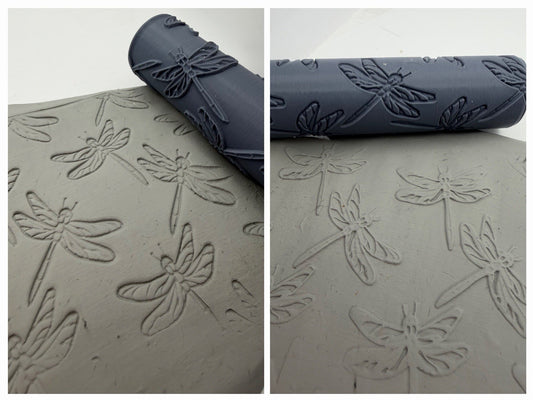 Dragonfly Emboss & Deboss Texture Roller Pair No. 7