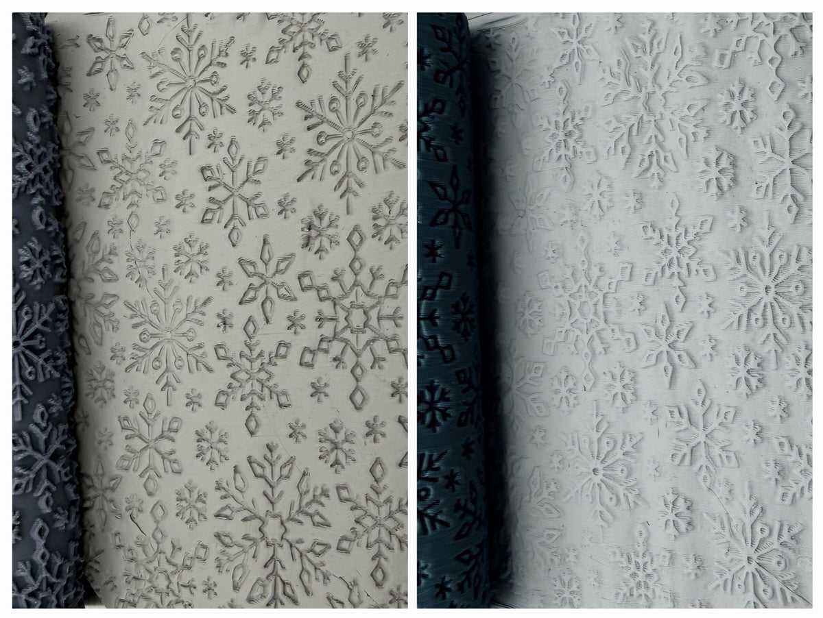 Snowflake Emboss & Deboss Texture Roller Pair No. 33