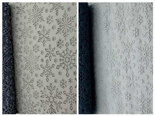 Snowflake Emboss & Deboss Texture Roller Pair No. 33