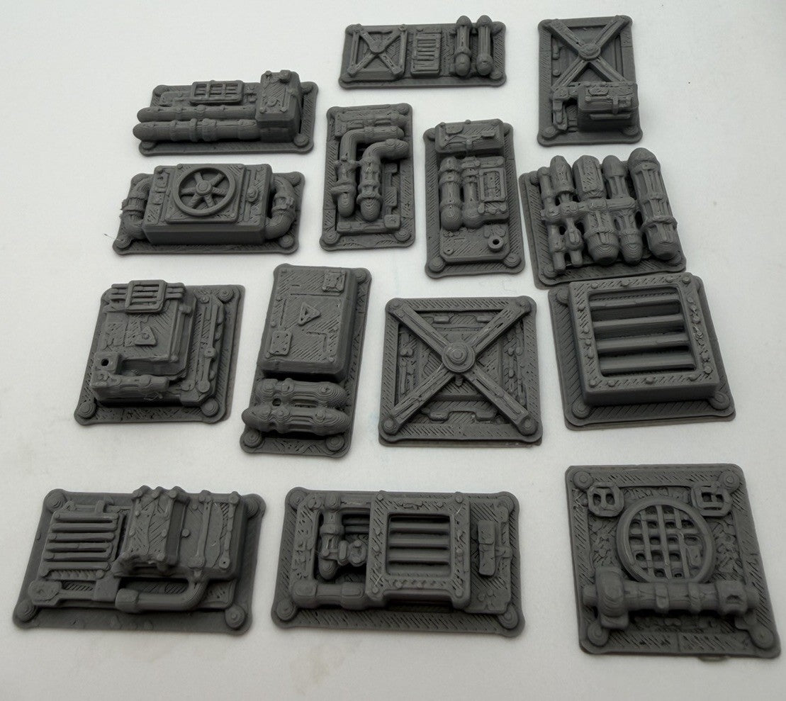 Sci-Fi Greebles Industrial Panels Pipes Vents