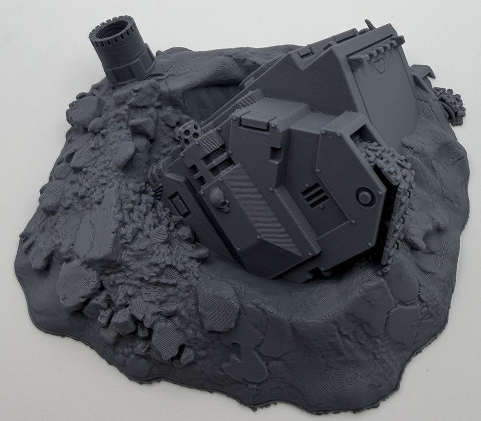 Destroyed Siege Tank Wreck Terrain