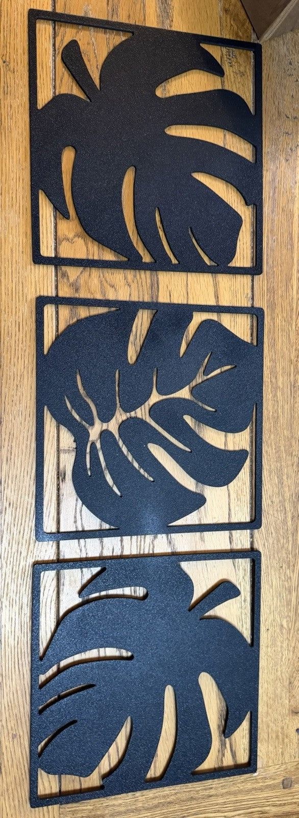 3D Printed Monstera Leaf Wall Art Panels