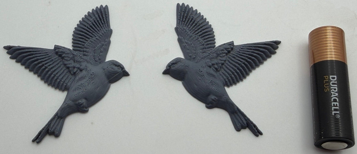 Style 1 White Flying Bird Applique Pair