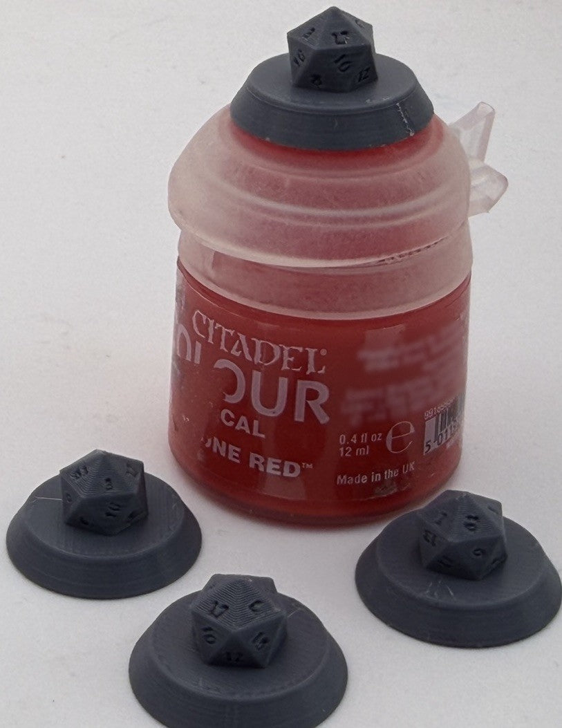D20 Dice Paint Pot Cap Swatches