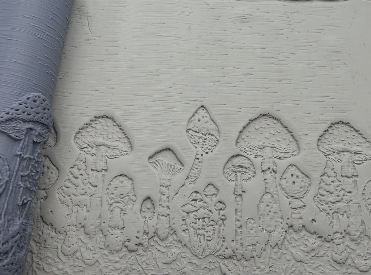 Mushroom Forest Emboss & Deboss Texture Roller Pair No. 35