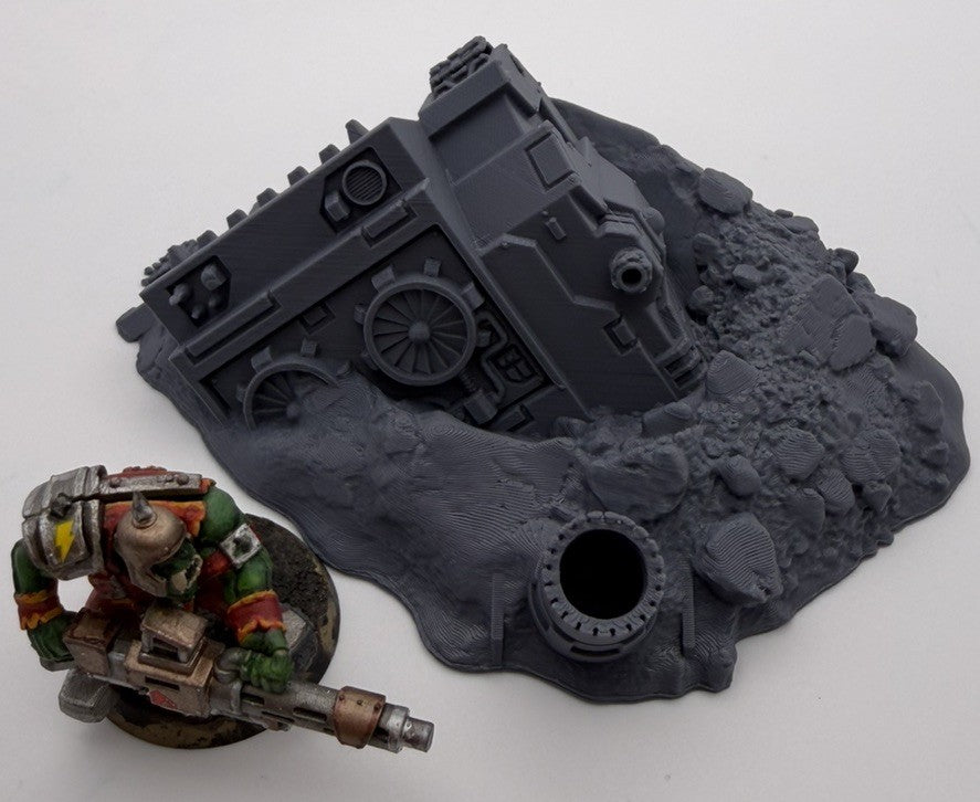 Destroyed Siege Tank Wreck Terrain