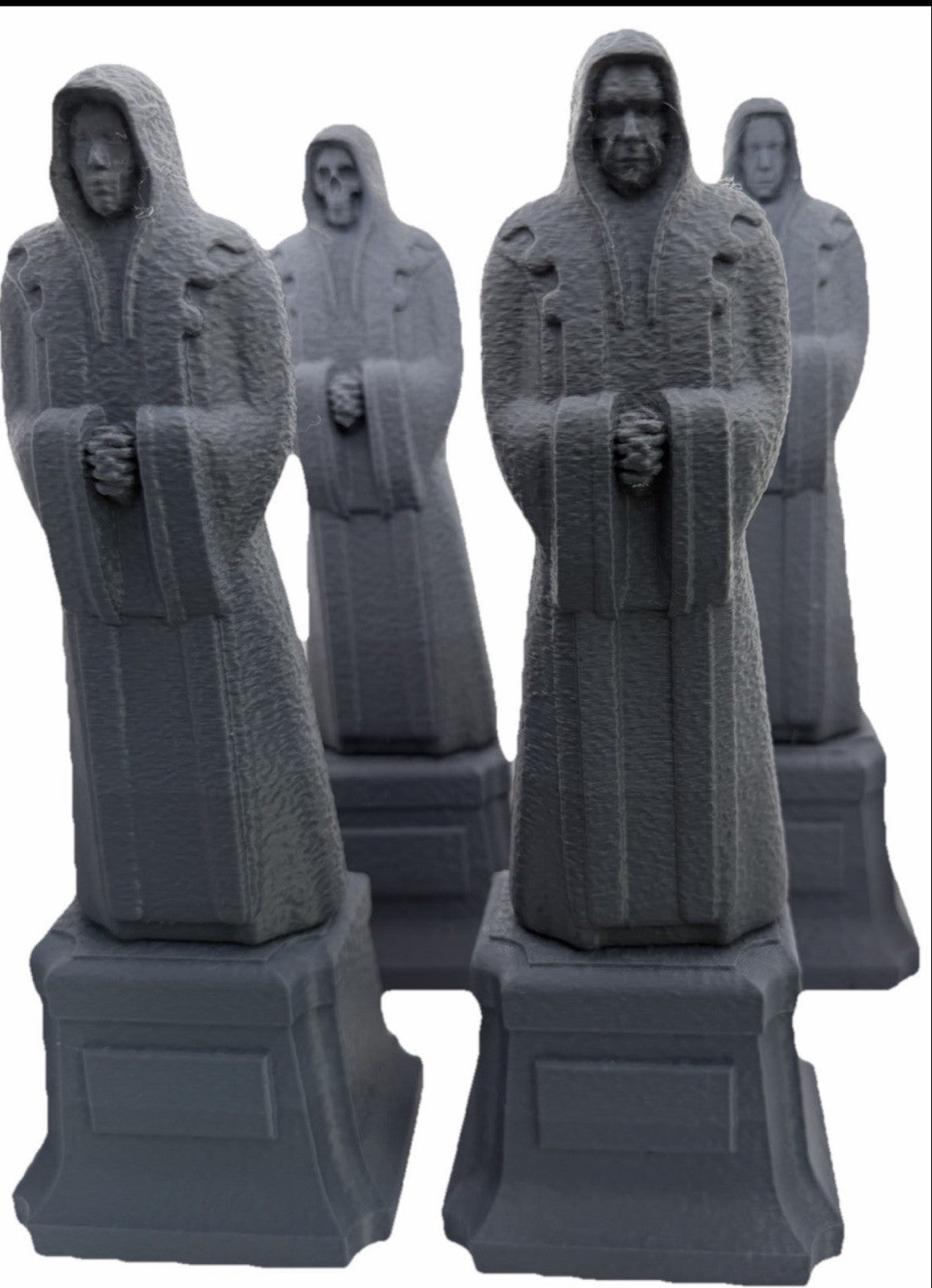 4 x 200mm Gothic Hooded Guardian Statues for Tabletop Terrain & Dioramas