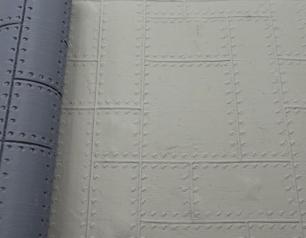 Riveted Metal Panels Emboss & Deboss Texture Roller Pair No. 38
