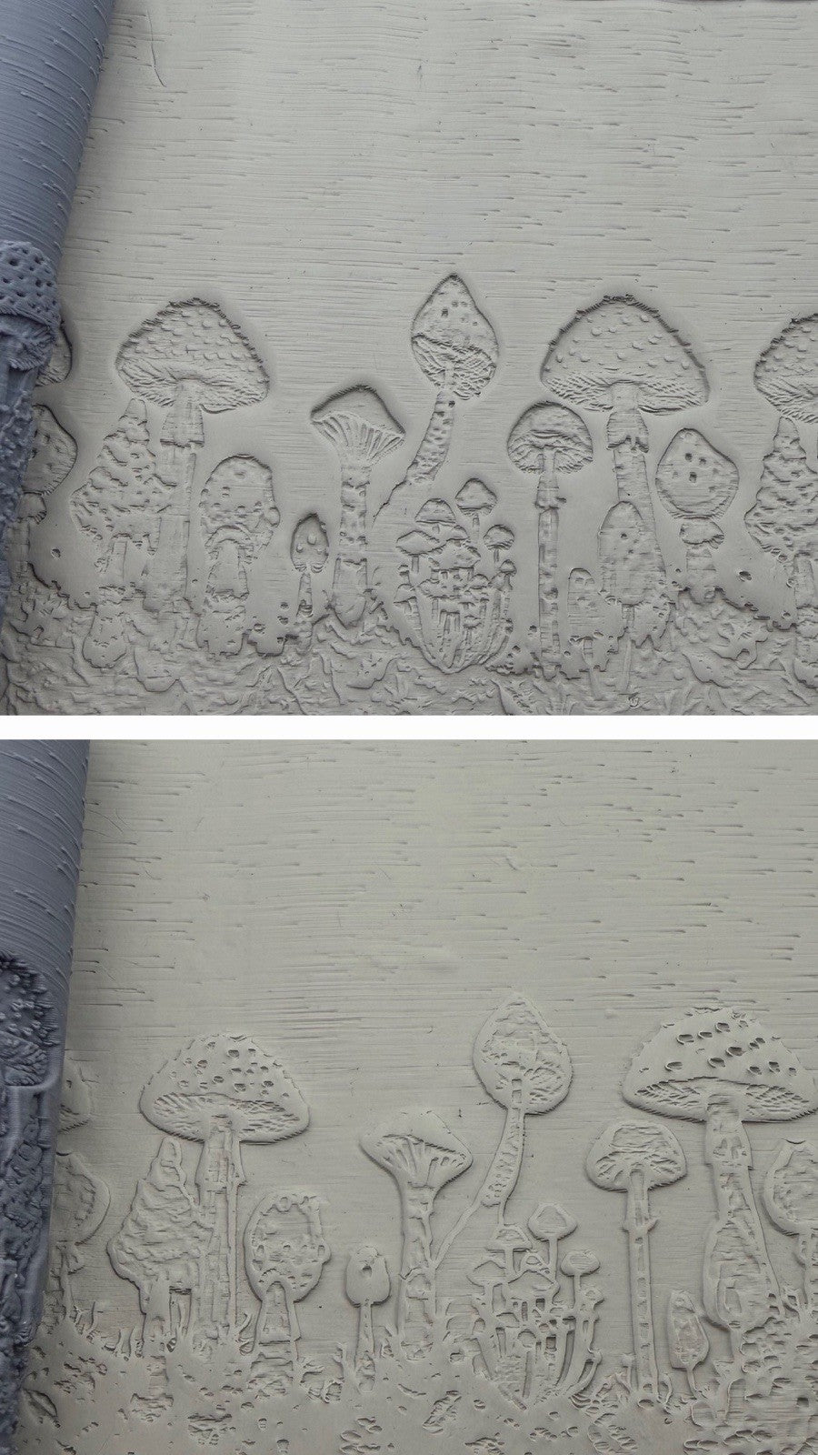 Mushroom Forest Emboss & Deboss Texture Roller Pair No. 35