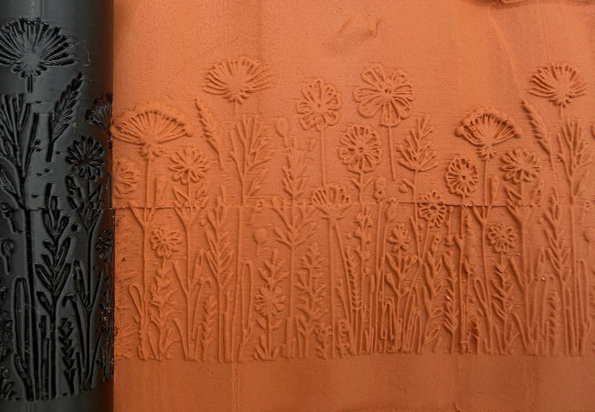 Wildflower Meadow Emboss & Deboss Texture Roller Pair No. 30