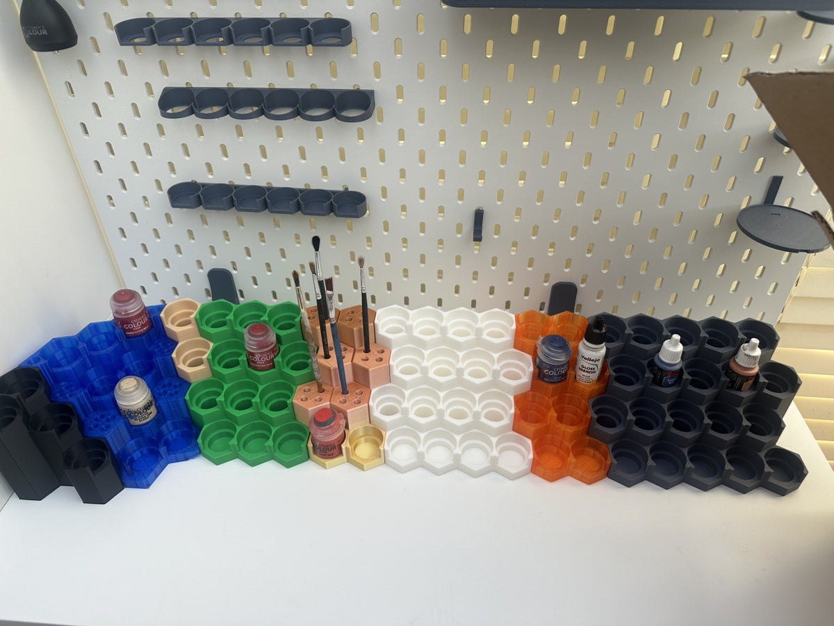 Modular Paint Rack Full Setup - 4x 5x4 Modules + Corner Unit