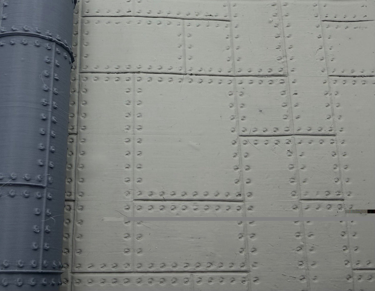 Riveted Metal Panels Emboss & Deboss Texture Roller Pair No. 38