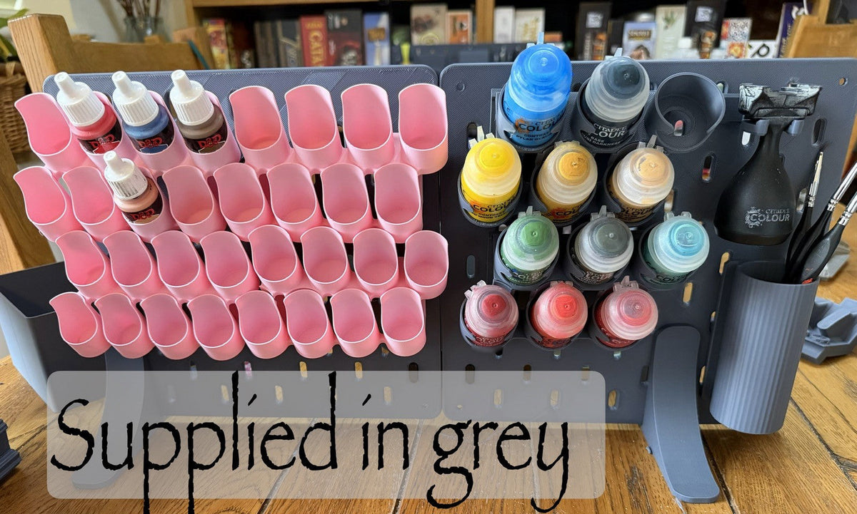 Freestanding Pegboard Paint Station