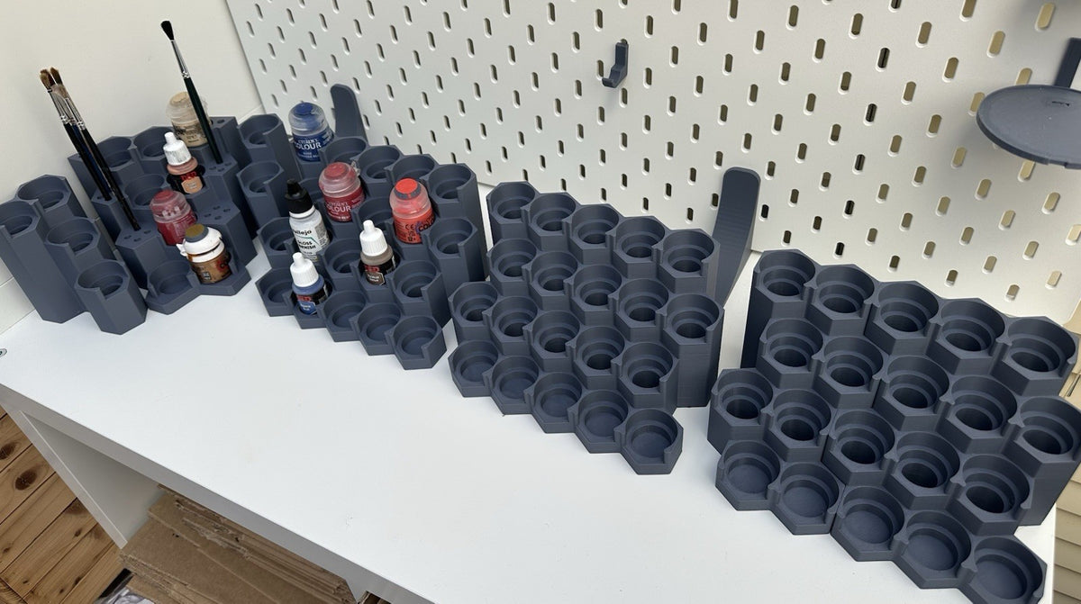 Modular Paint Rack Full Setup - 4x 5x4 Modules + Corner Unit