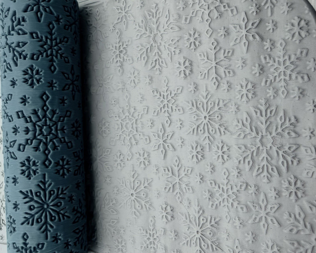 Snowflake Emboss & Deboss Texture Roller Pair No. 33