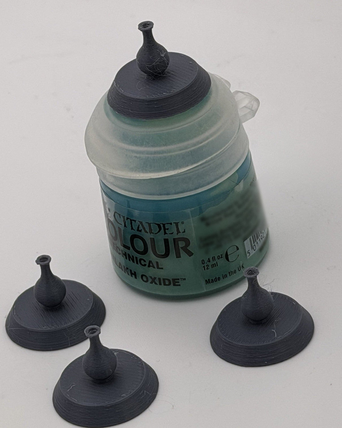 Round Potion Bottle Paint Pot Cap Swatches