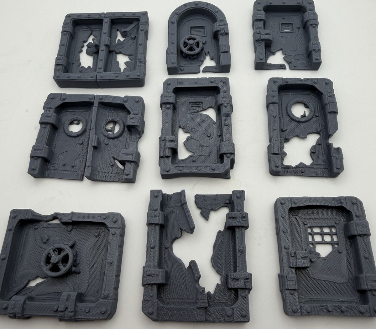 Damaged Industrial Wall Panels Sci-Fi Tabletop Terrain 28mm 32mm RPG